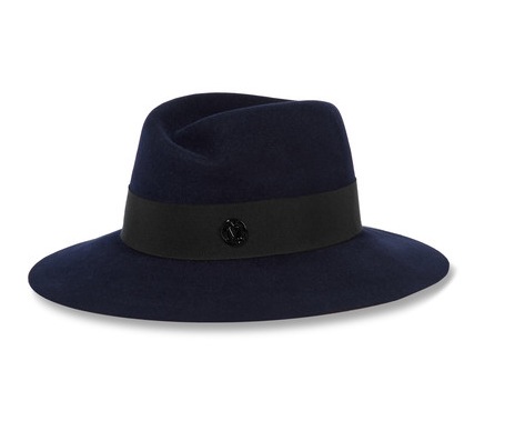 Maison Michel’s Virginie rabbit-felt fedora is handcrafted in France using traditional millinery techniques. Waterproof and presented in navy, the hat is finished with a black cotton-grosgrain trim.