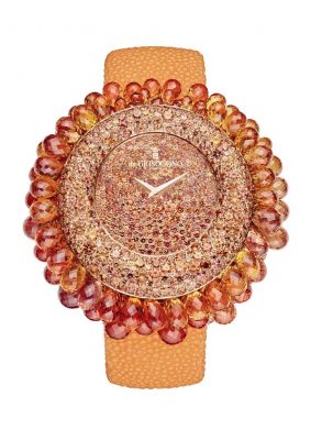 De Grisogono Grappoli Watch with orange sapphires and pink gold case