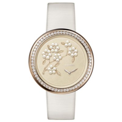Chanel Mademoiselle Prive Embroidered Camellia Watch