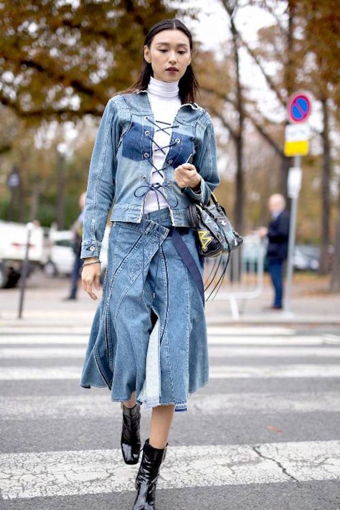 Shop the Look: The Denim Skirt is Back for Spring | MOJEH