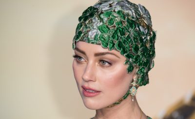 Amber Heard Wore A Bedazzled Valentino Swim Cap