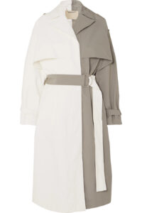 Givenchy two-tone linen and cotton-blend trench coat