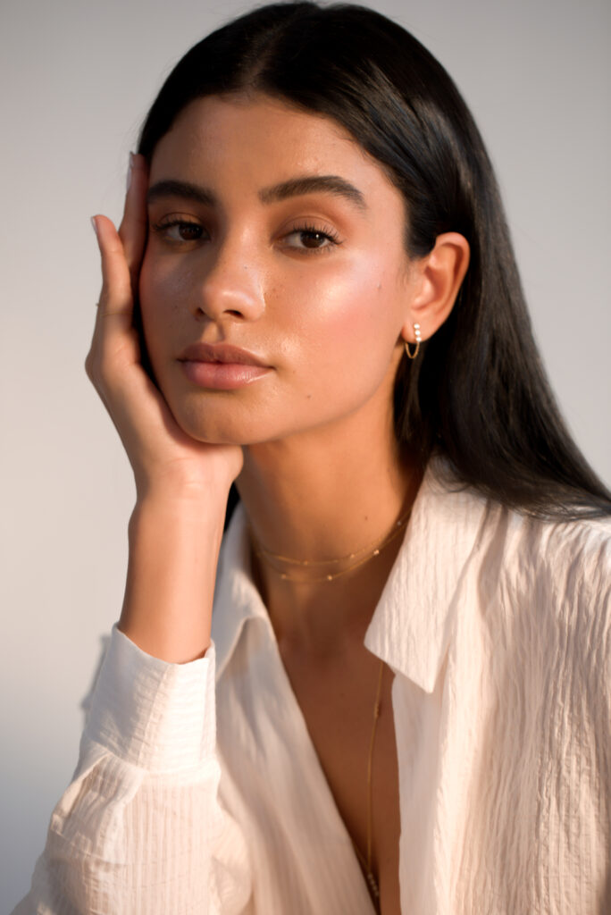 Model wears jewellery from the stargazing collection