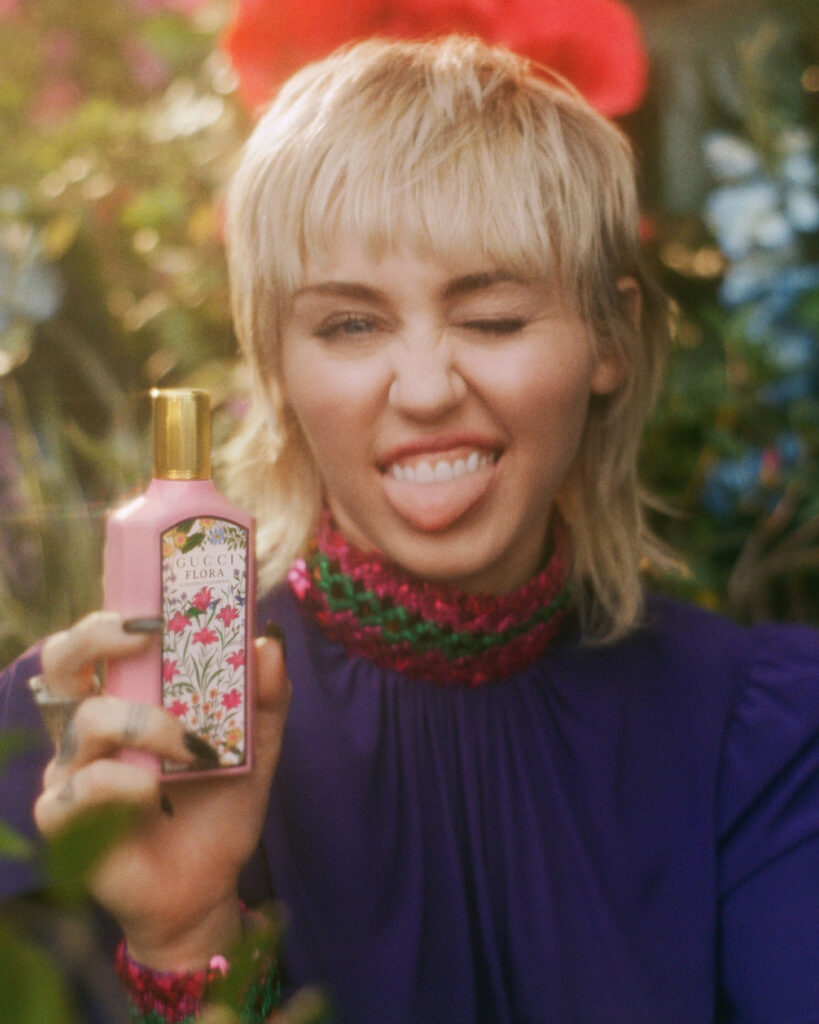 Miley Cyrus is the face of Gucci Flora Gorgeous Gardenia 