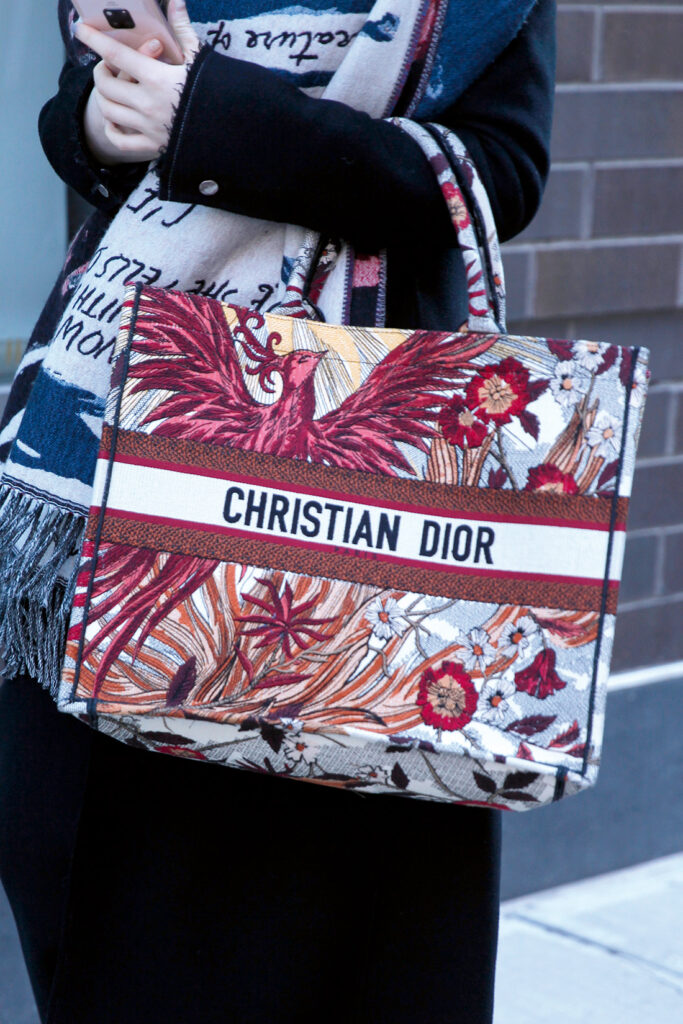 FW Street Style; Christian Dior Book Tote Bag