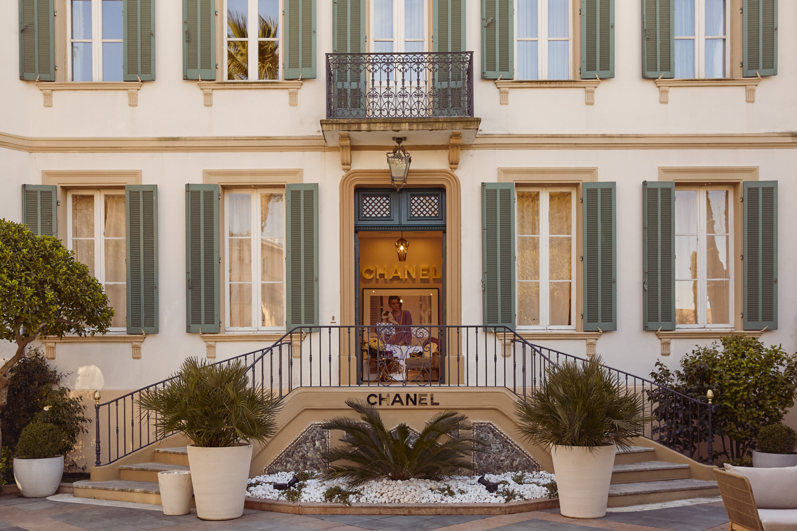 Chanel Saint-Tropez ephemeral boutique inside a private mansion