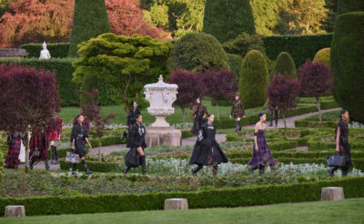 Dior Cruise Finale Women Walking garden Scotland